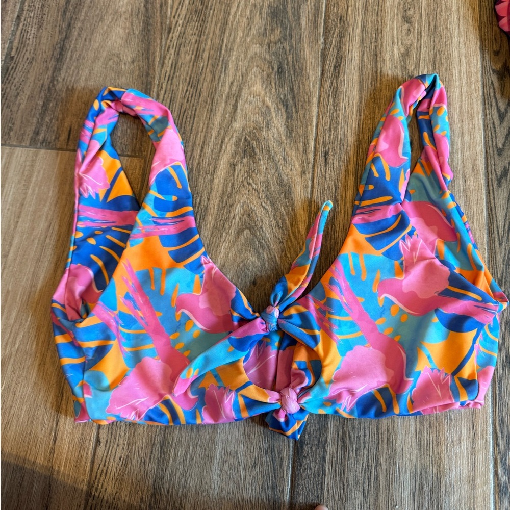 Moana Bikini Tropical Pink and Blue Top